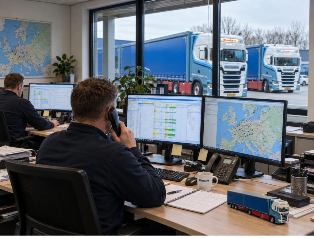 Planning van Blankers Transport aan het werk